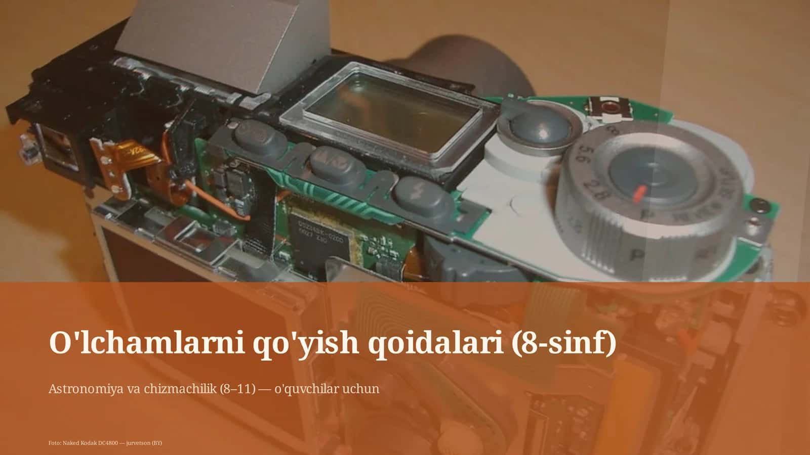 O'lchamlarni qo'yish qoidalari (8-sinf)