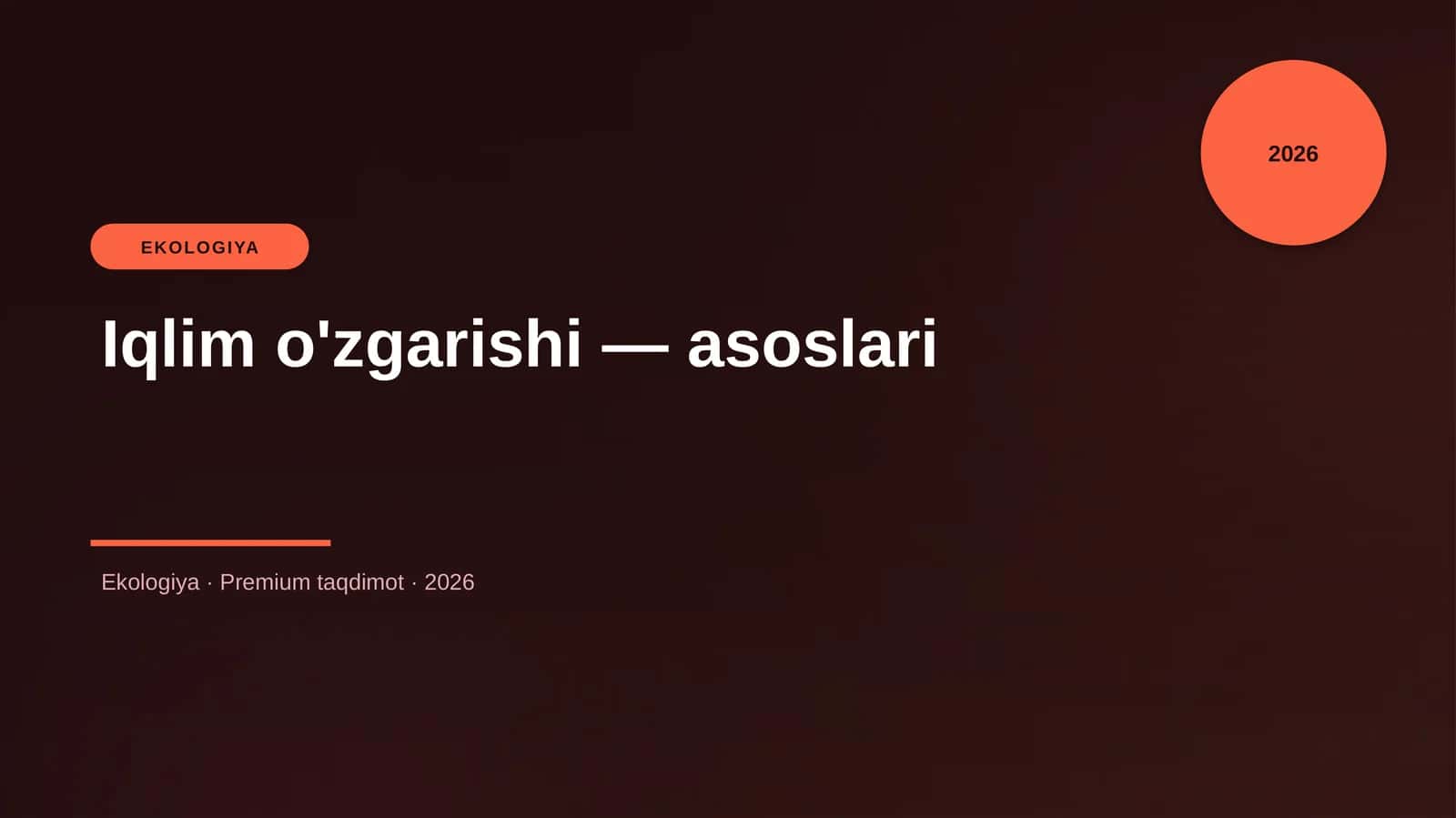 Iqlim o'zgarishi — asoslari