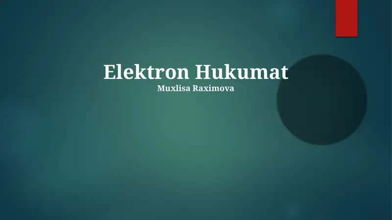 Elektron Hukumat Muxlisa Raximova