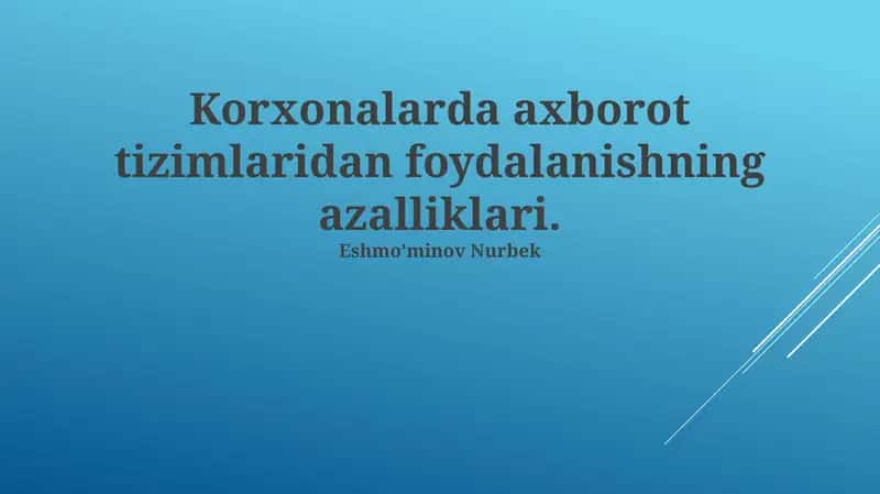 Axborot tizimlari