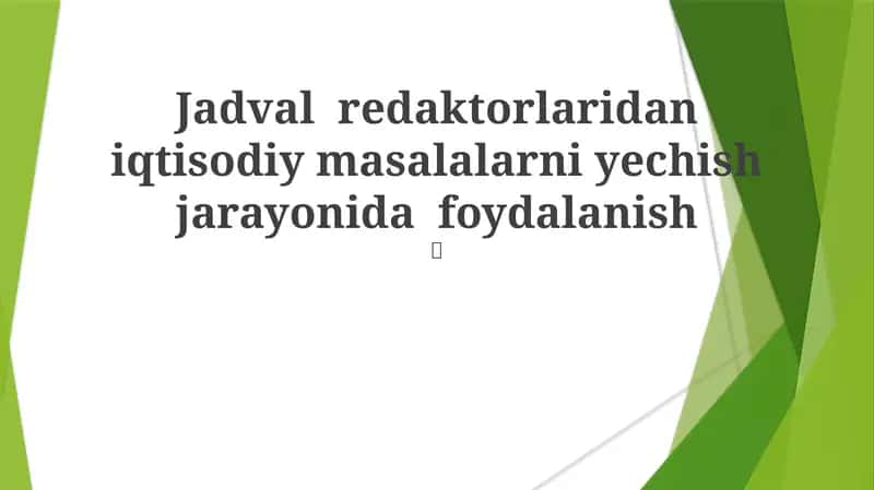 Jadval redaktorlari