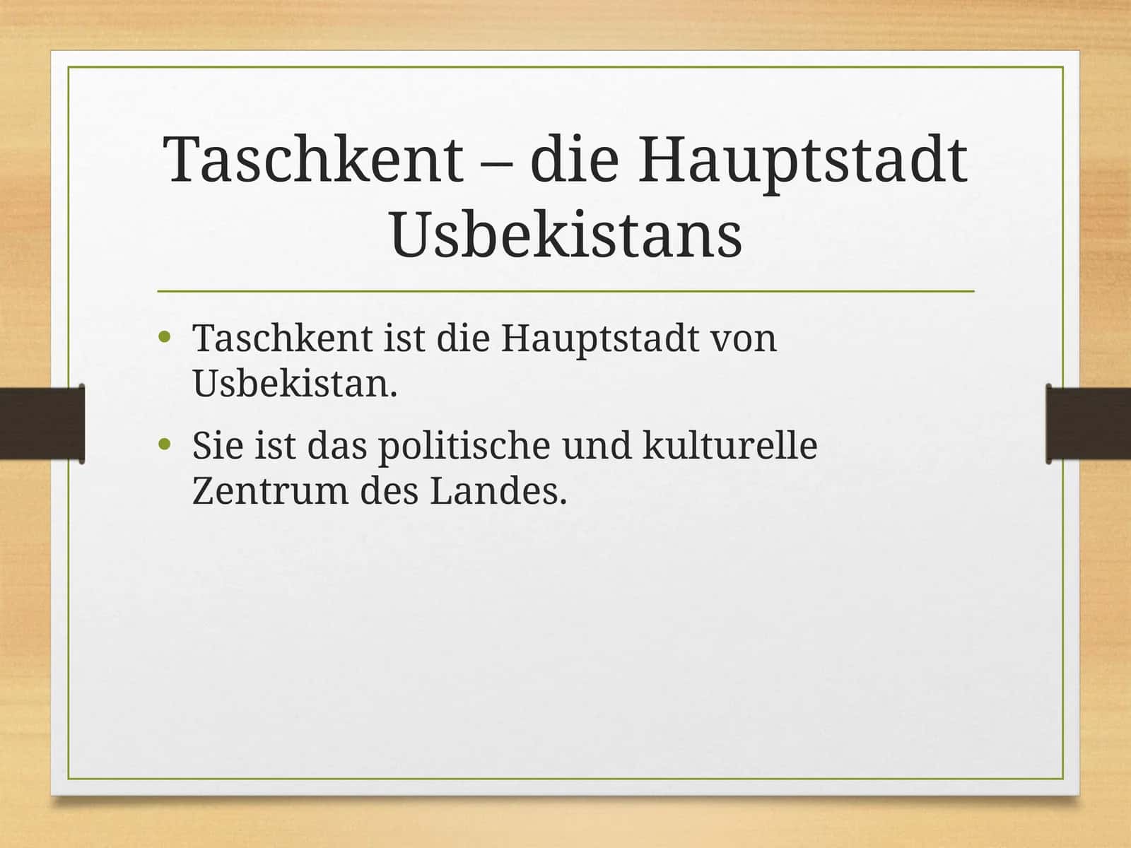 Taschkent– die Hauptstadt Usbekistans