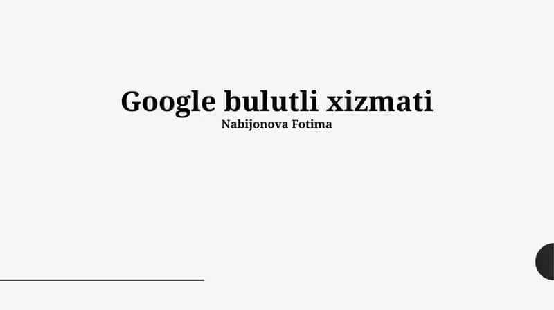 Google Cloud xizmati