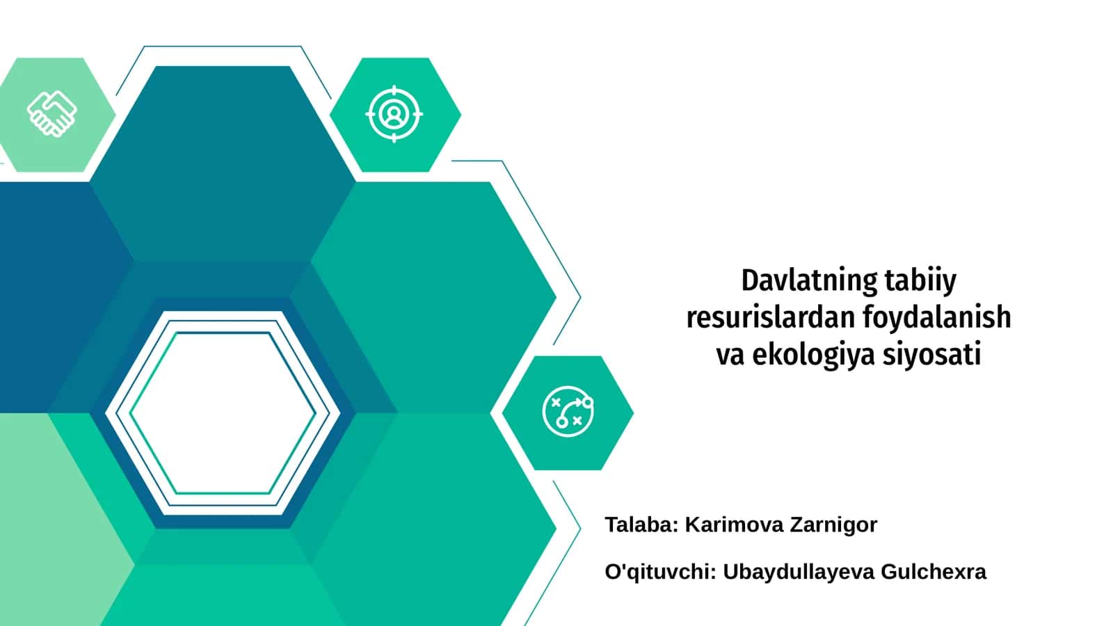 Davlatning tabiiy resurislardan foydalanish va ekologiya siyosati