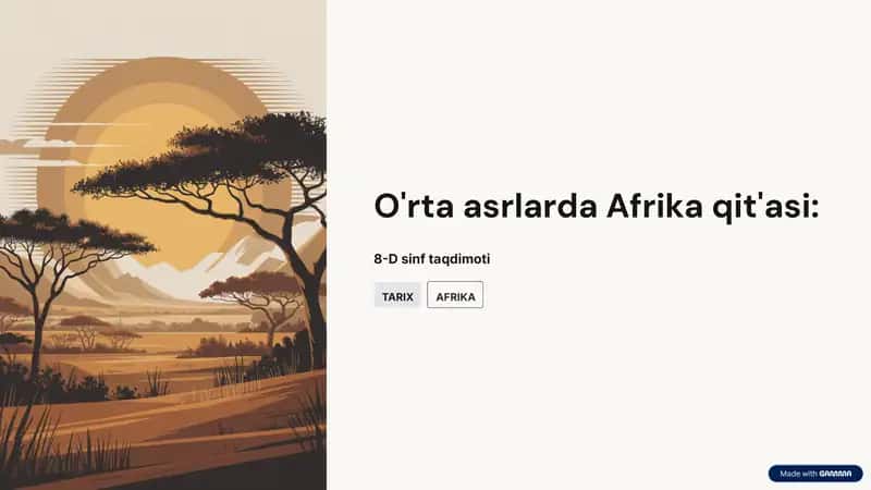 Afrika qit'asi o'rta asrlarda