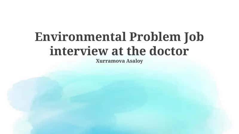 Environmental Health Crisis: The Doctor's Role