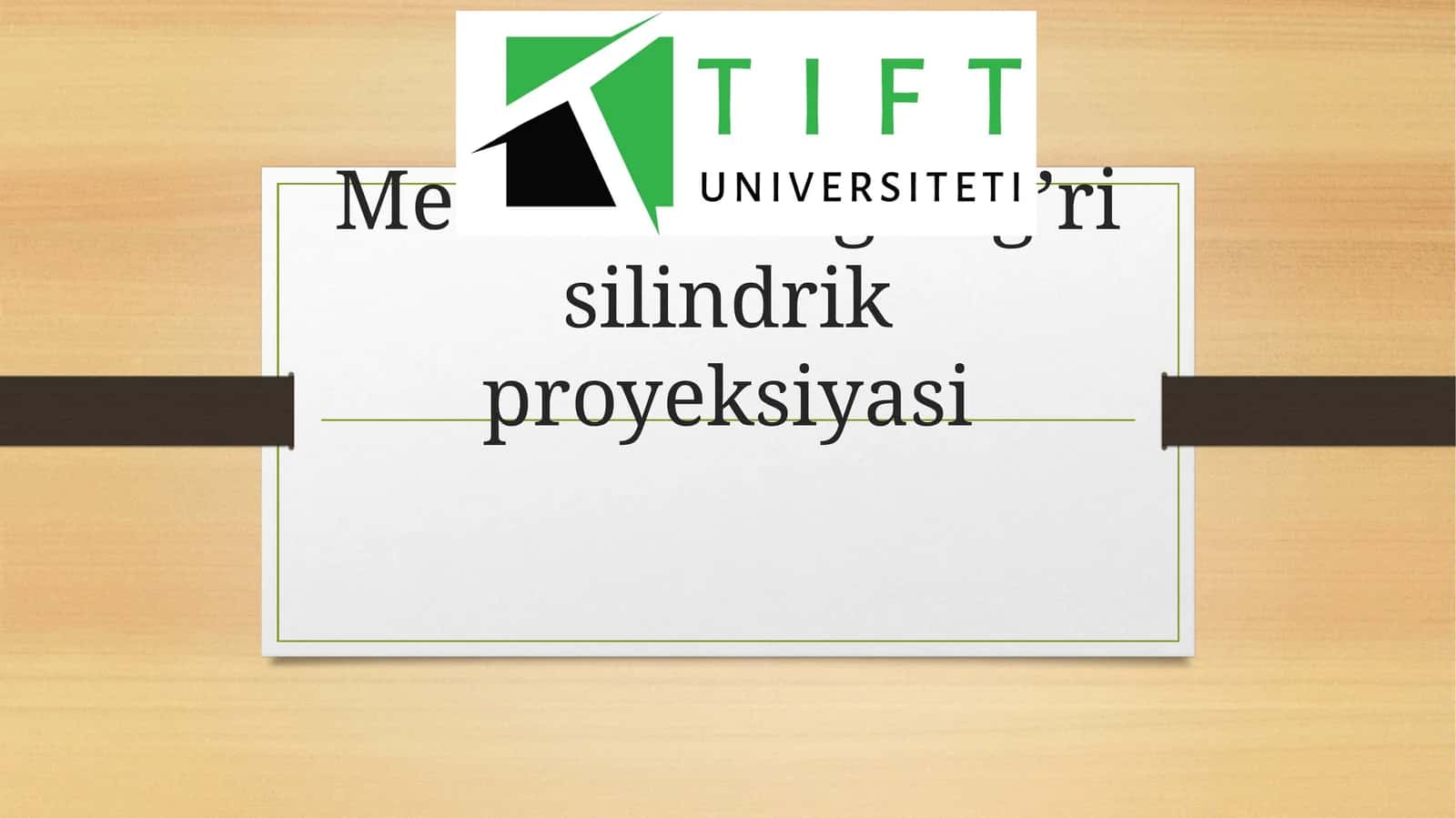 Merkatorning to’g’ri silindrik proyeksiyasi