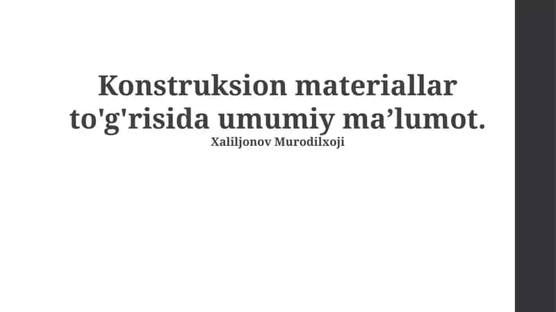 Alyuminiy va uning qotishmalari