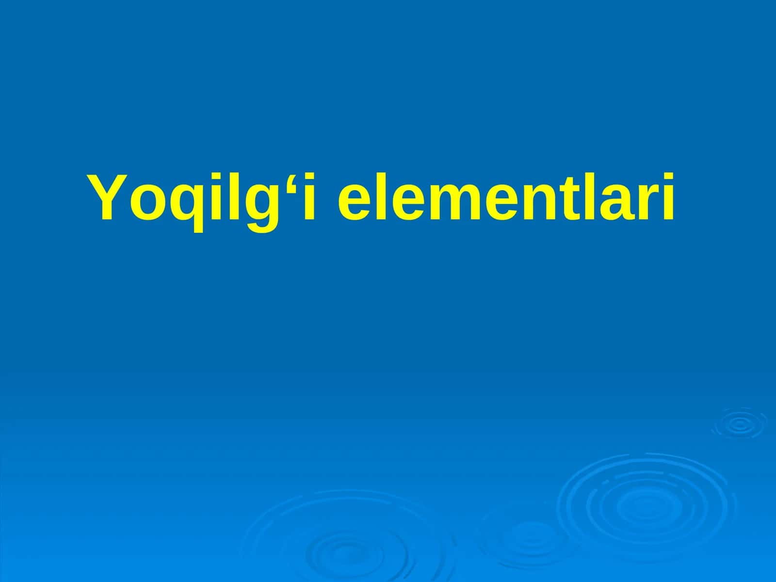 Yoqilg‘i elementlari