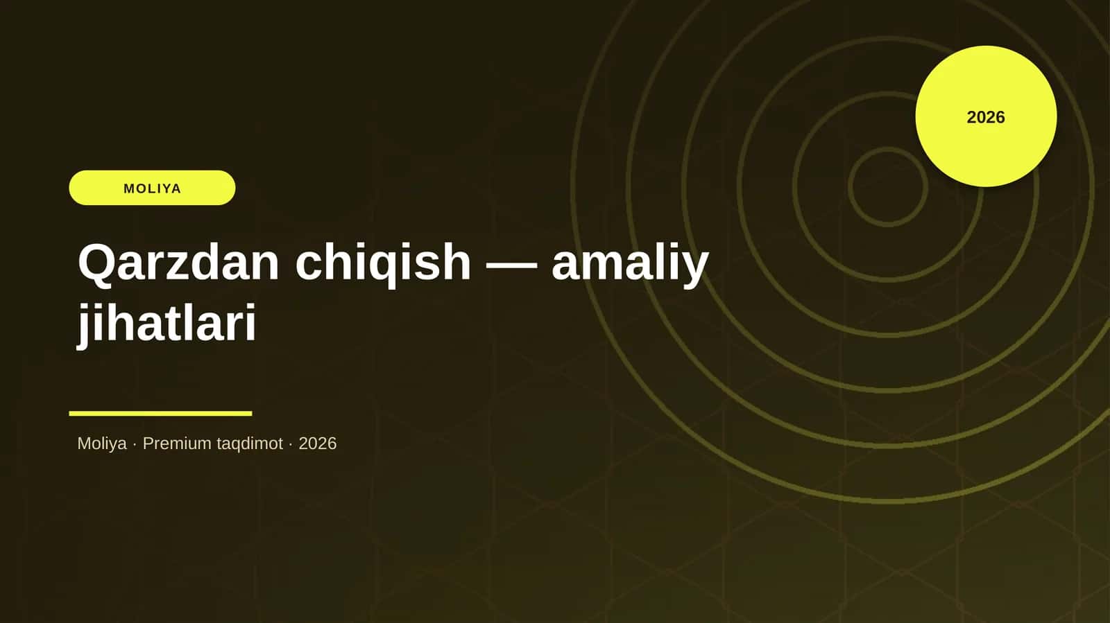 Qarzdan chiqish — amaliy jihatlari
