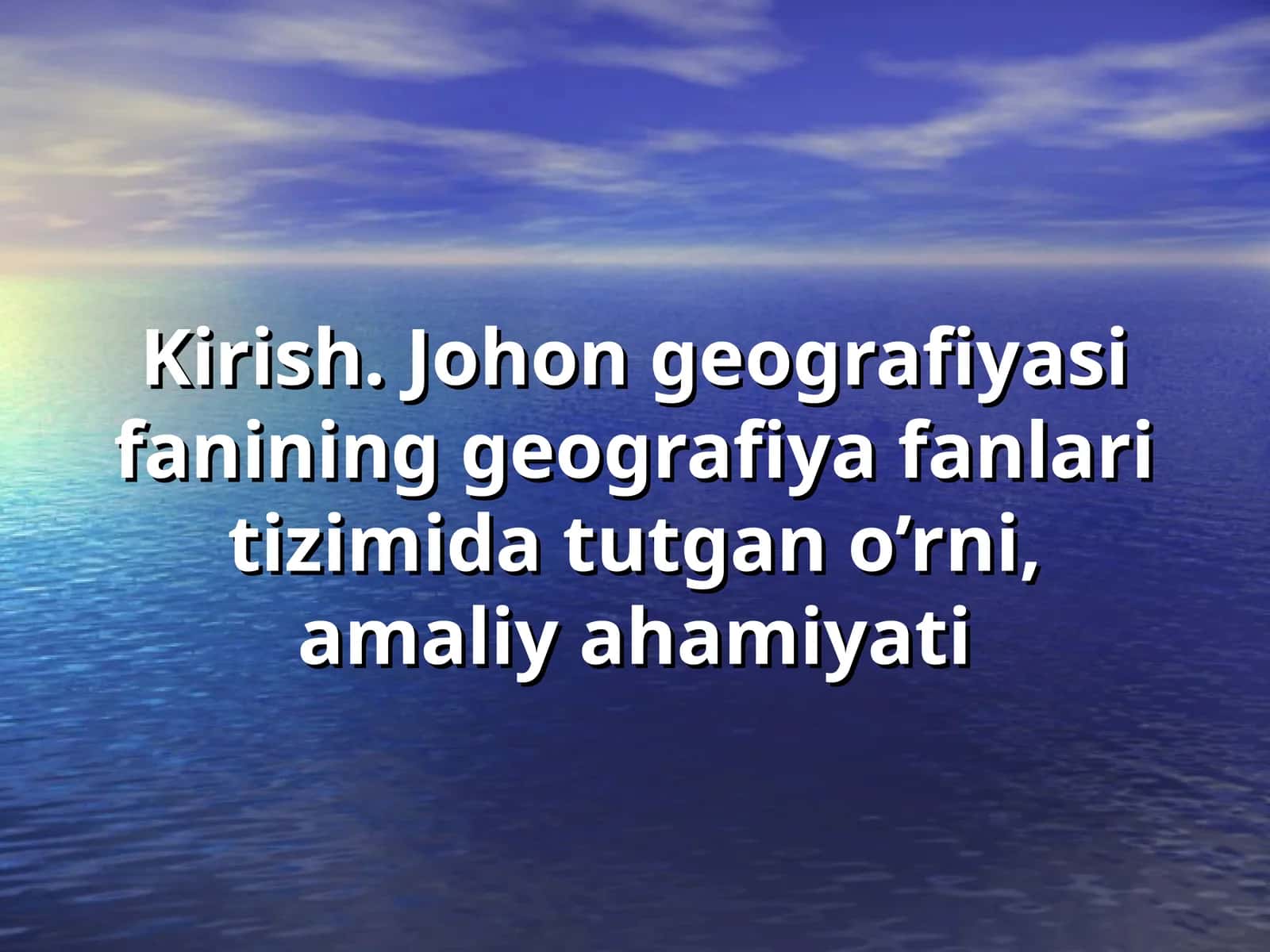 Jahon geografiyasi