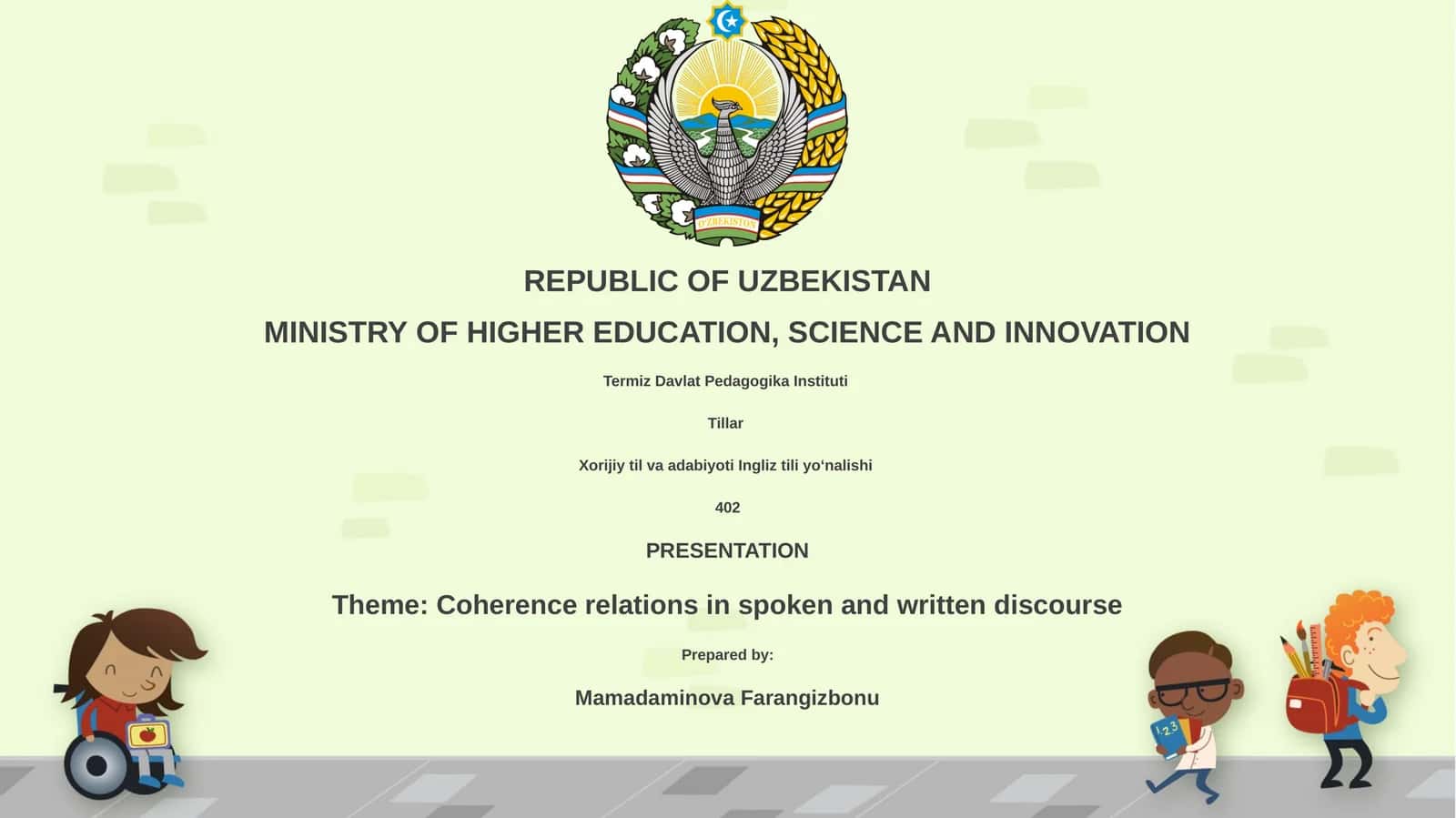 Coherence relations in spoken and written discourse