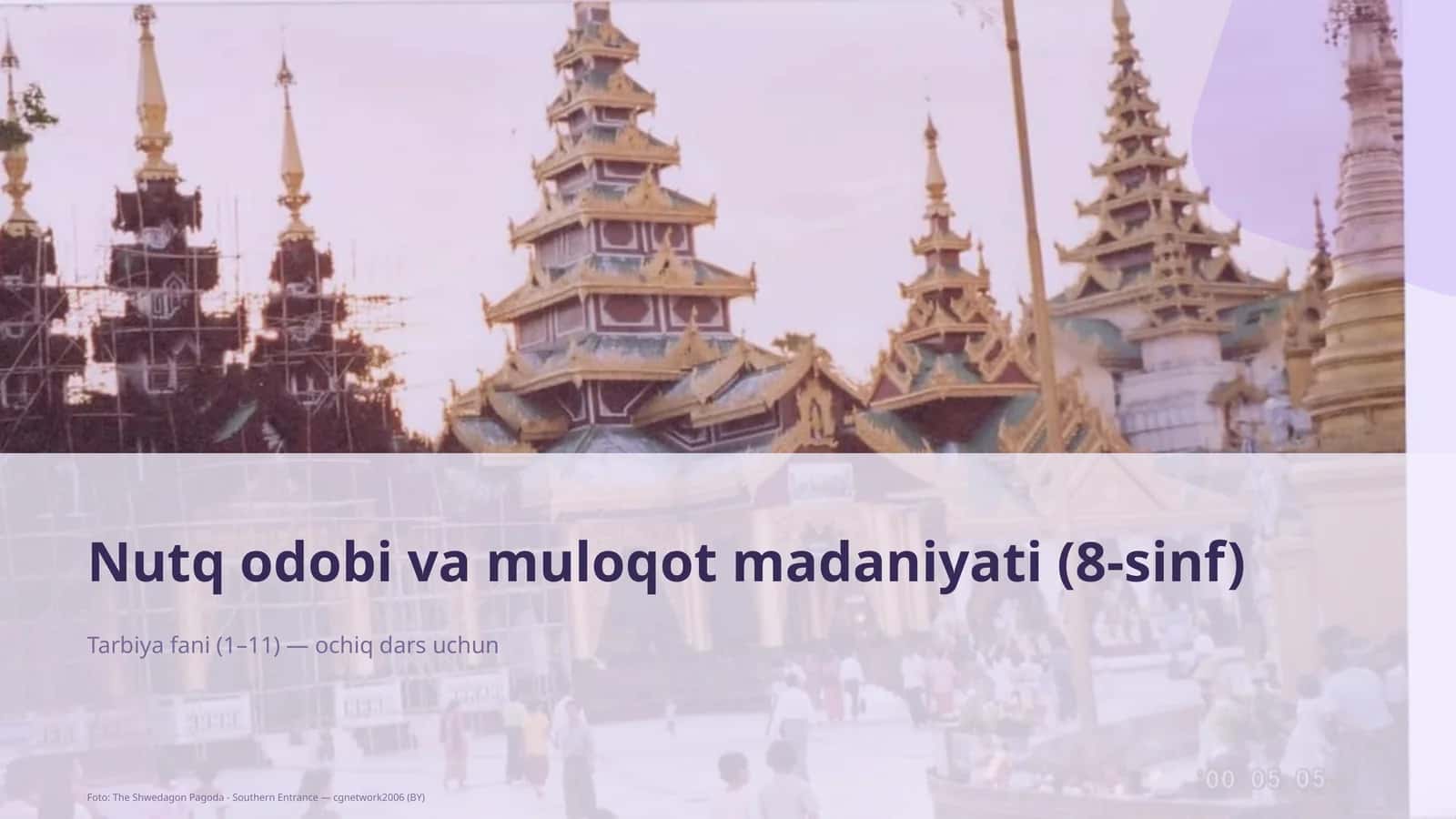 Nutq odobi va muloqot madaniyati (8-sinf)