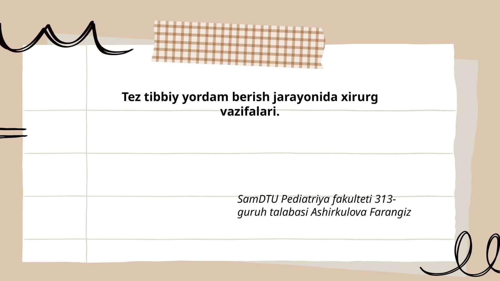 Xirurgiya Vazifalari