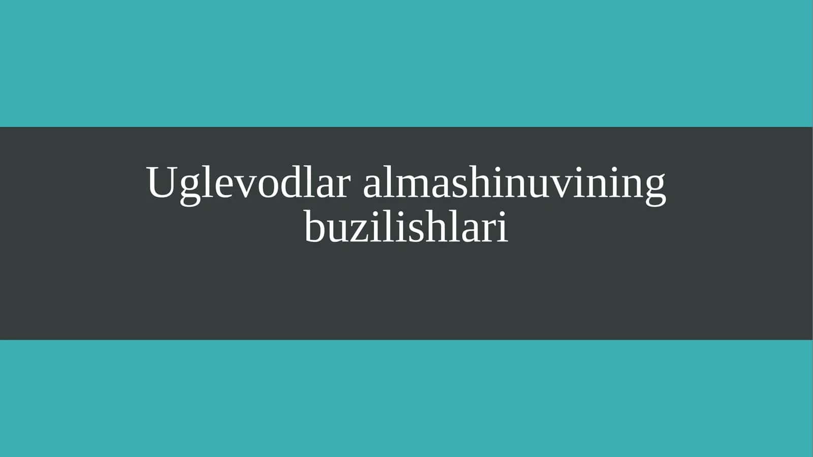 Uglevodlar almashinuvining buzilishlari