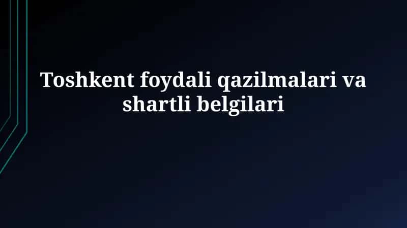 Toshkent minerallari