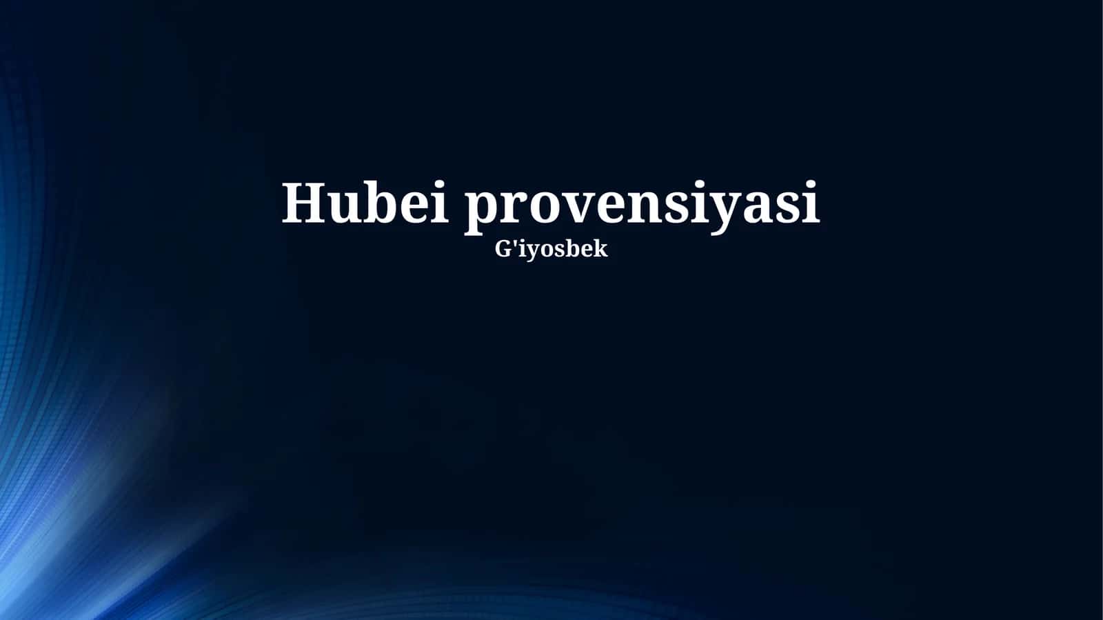 Hubei provensiyasi