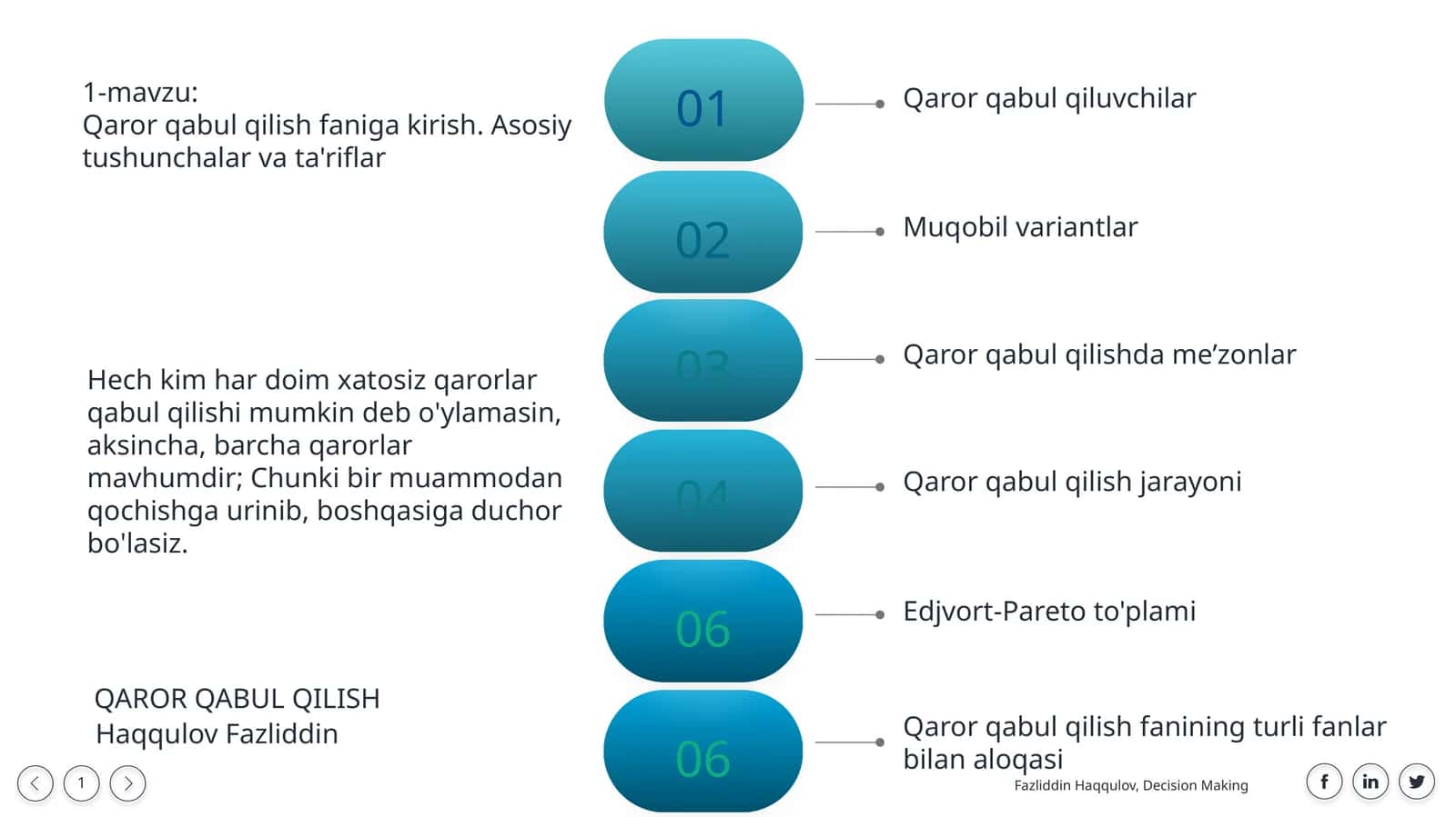 Qaror qabul qilish