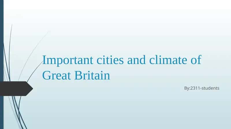 Important cities and climate of Great Britain