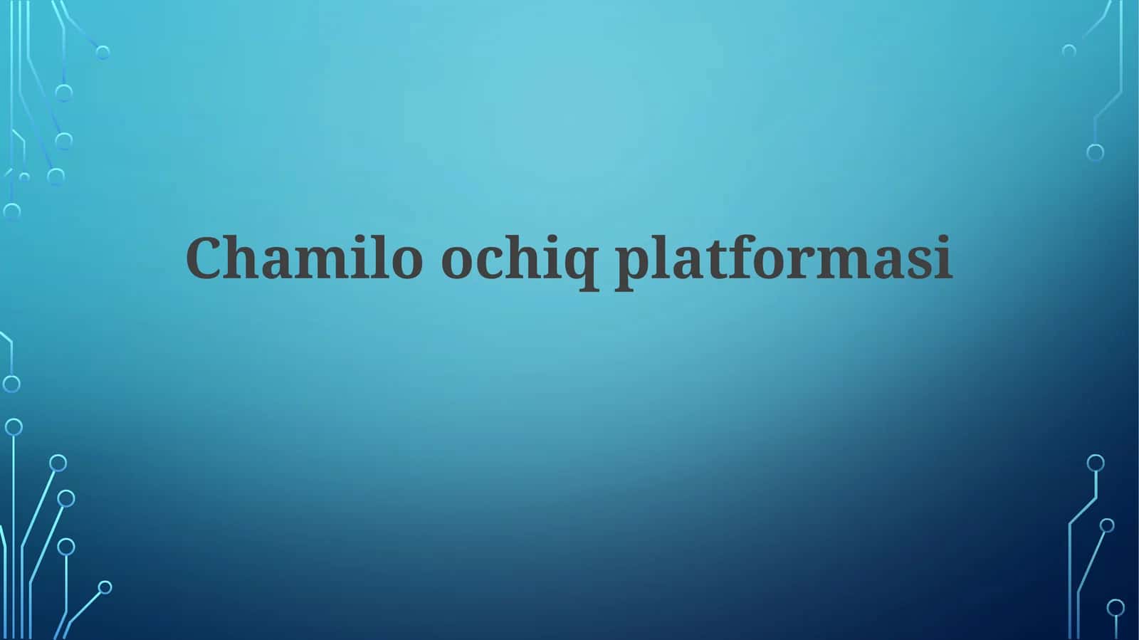 Chamiloochiqplatformasi