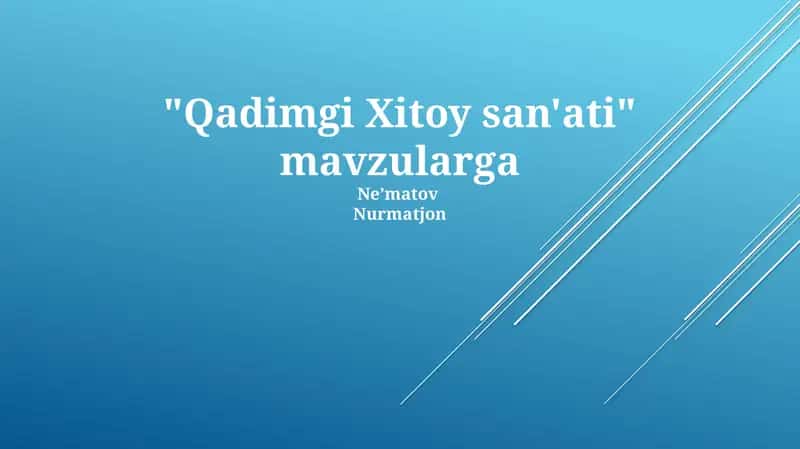 Qadimgi Xitoy san'ati