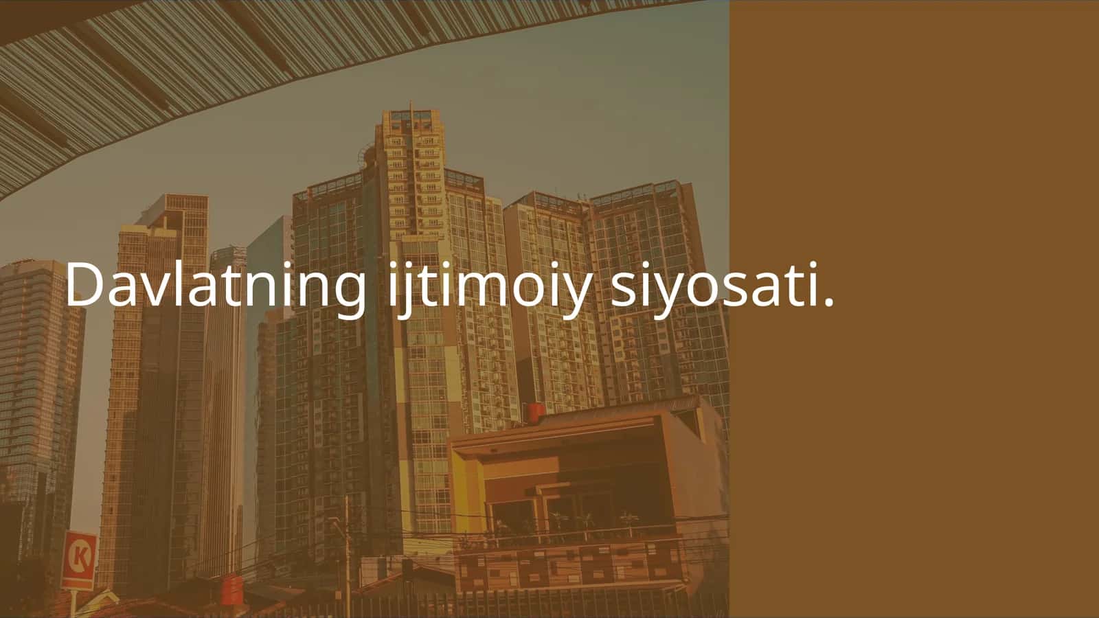 Davlatning ijtimoiy siyosati