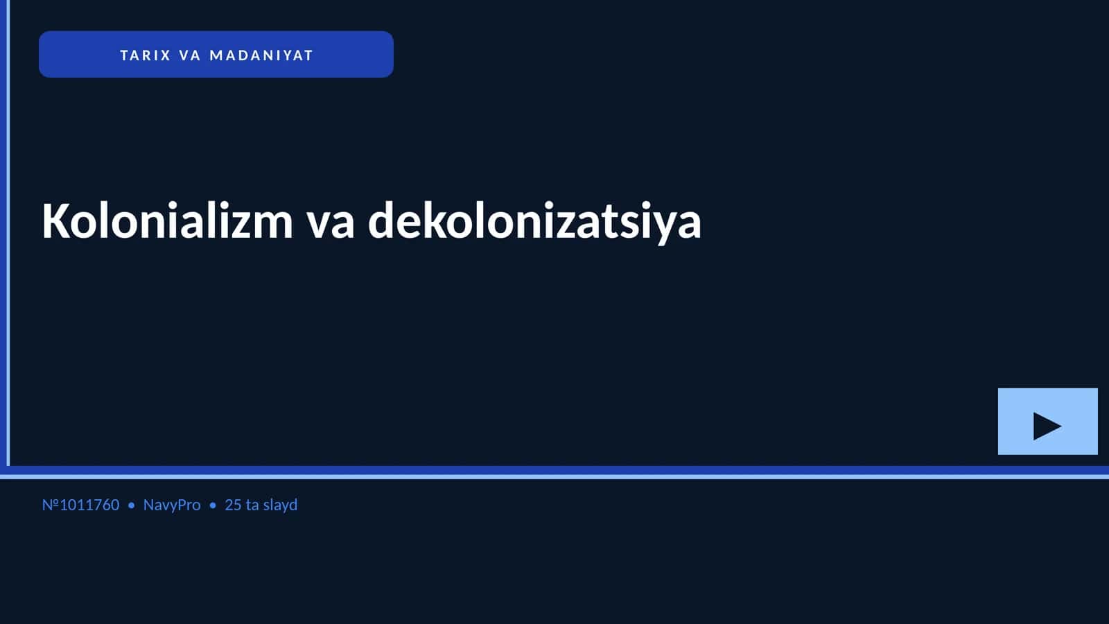 Kolonializm va dekolonizatsiya