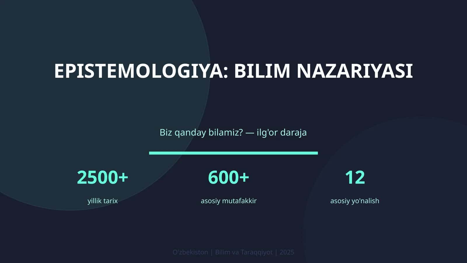 Epistemologiya: bilim nazariyasi