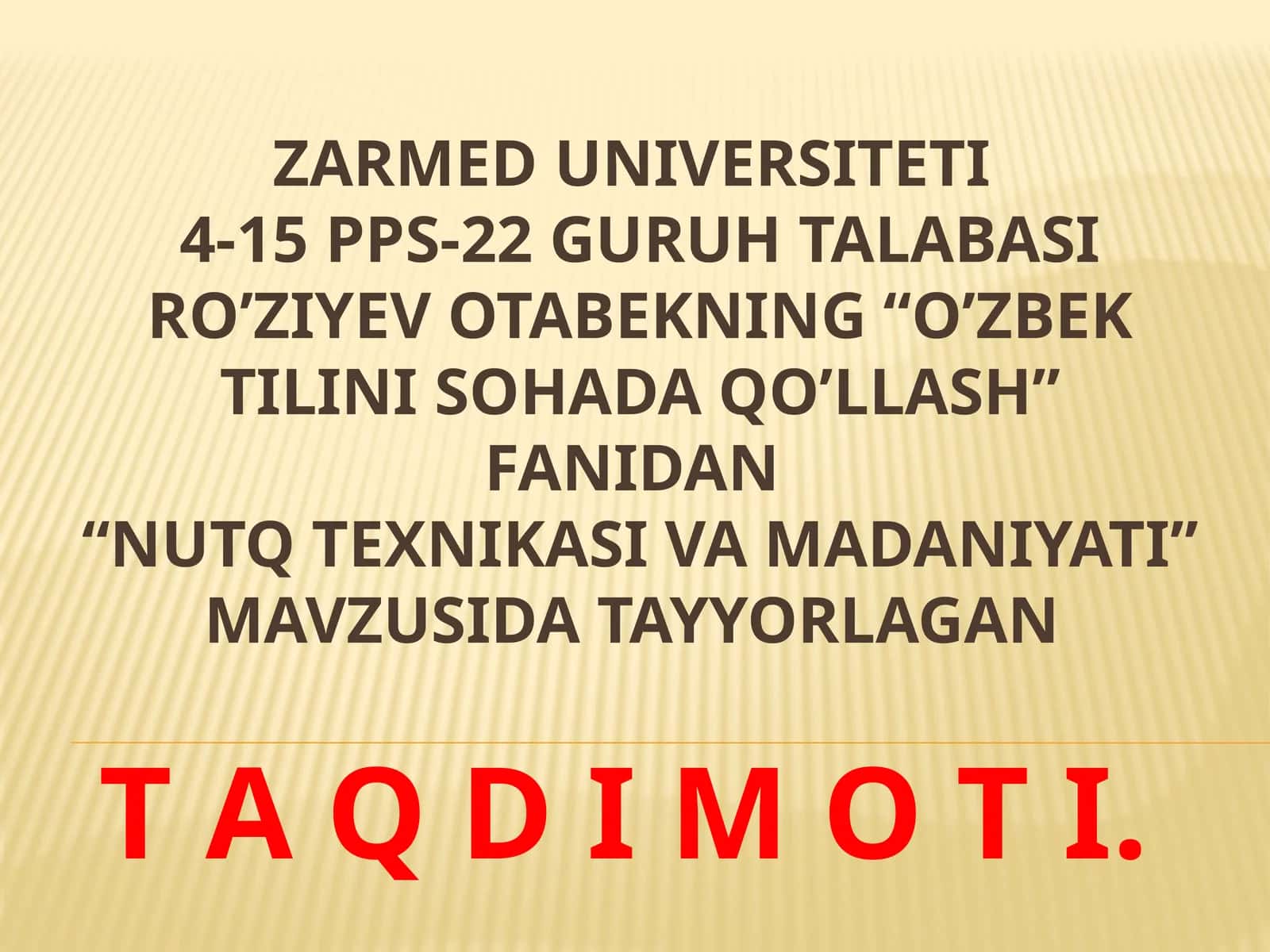 nutq texnikasi va madaniyati