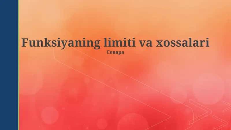 Funksiya limiti: Ta'rif