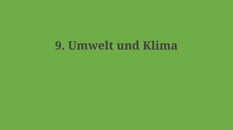 Umwelt und Klima