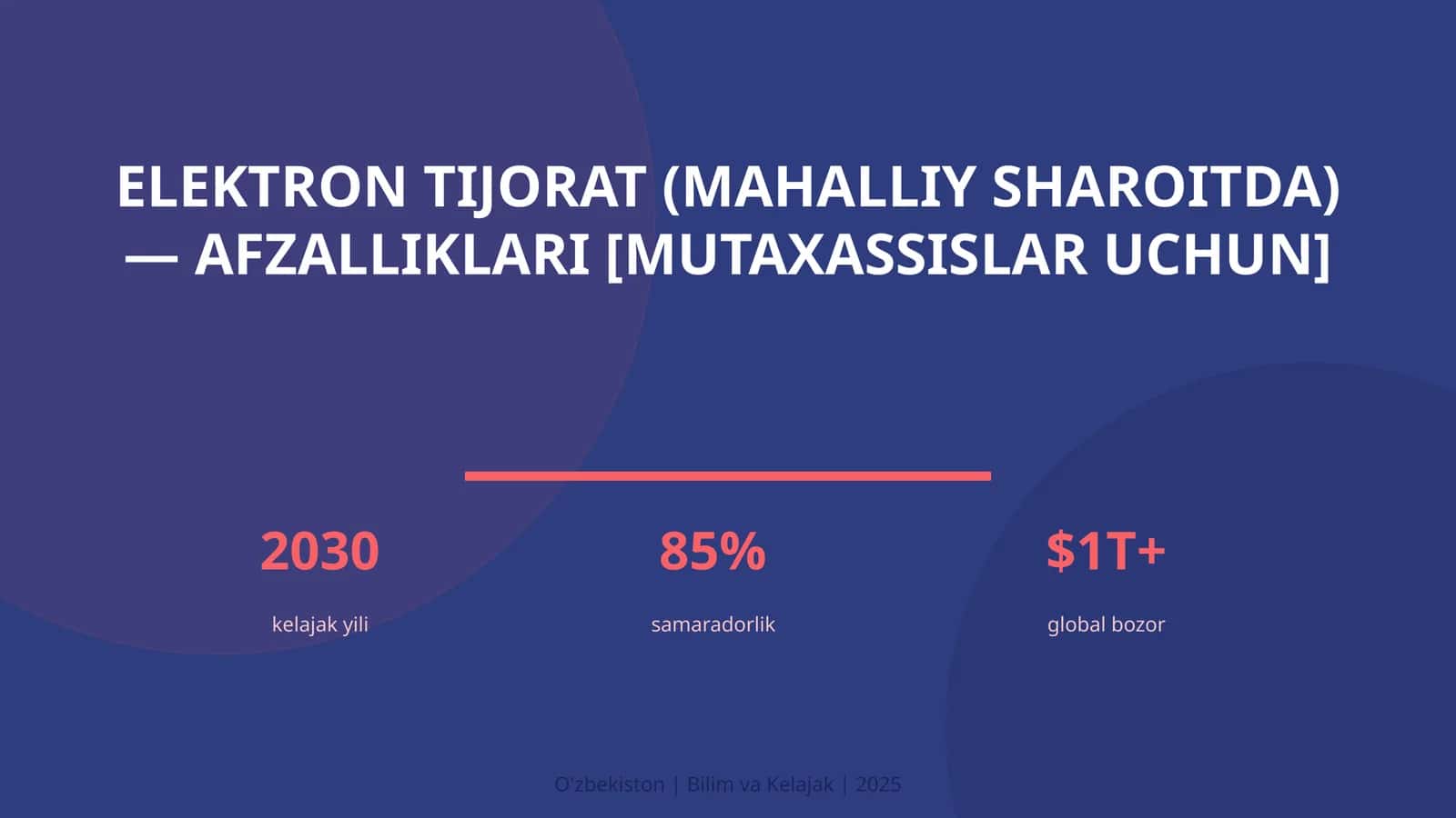 Elektron tijorat (mahalliy sharoitda) — afzalliklari [mutaxassislar uchun]