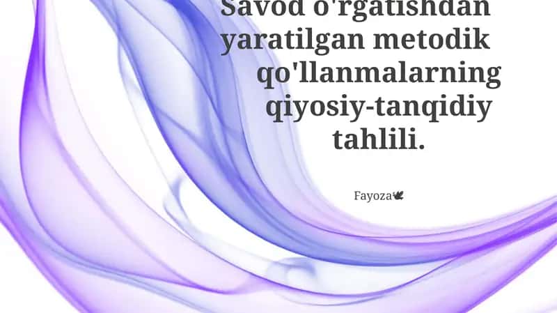 Metodika Qo'llanmasi Tahlili
