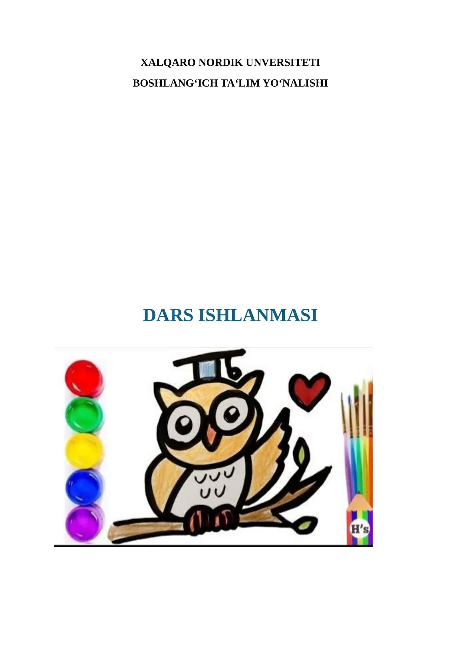 "Do‘stlik – qudratli kuch" (dars ishlanm)