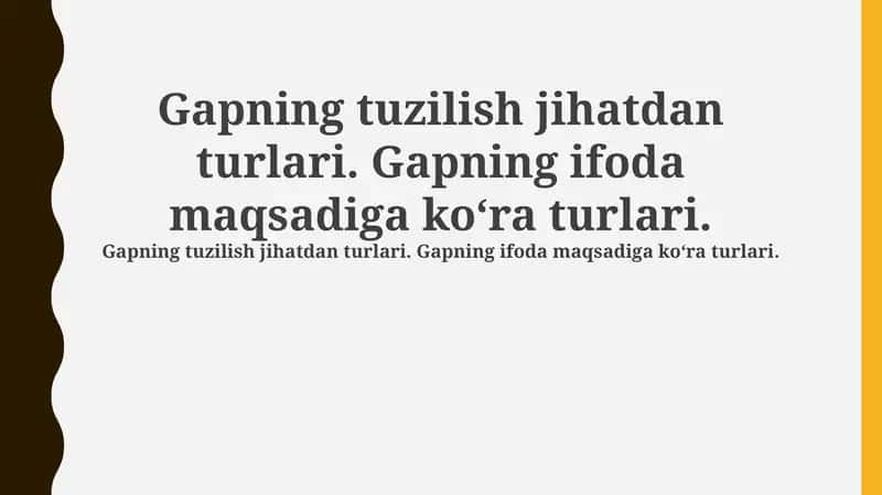 Sodda va qo'shimcha gaplar