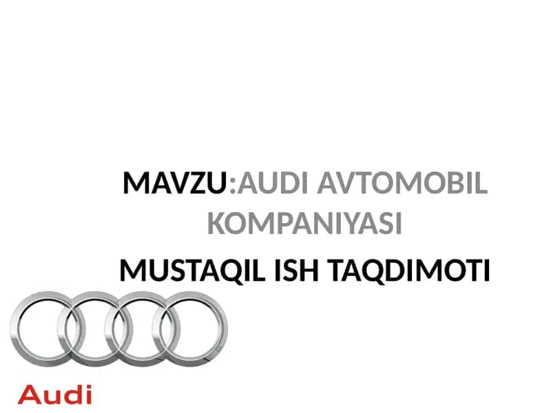 Audi Avtomobil Kompaniyasi