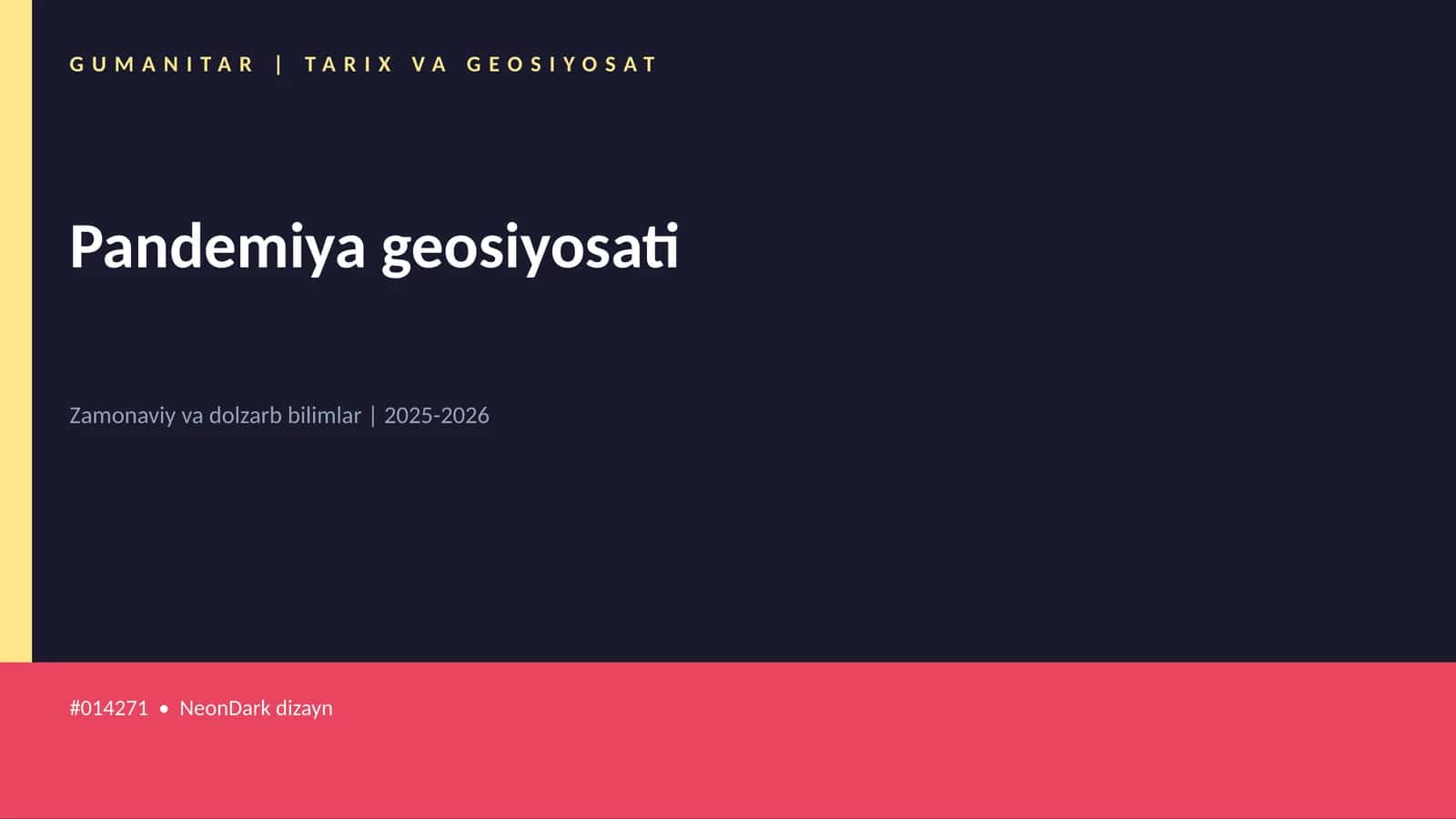 Pandemiya geosiyosati