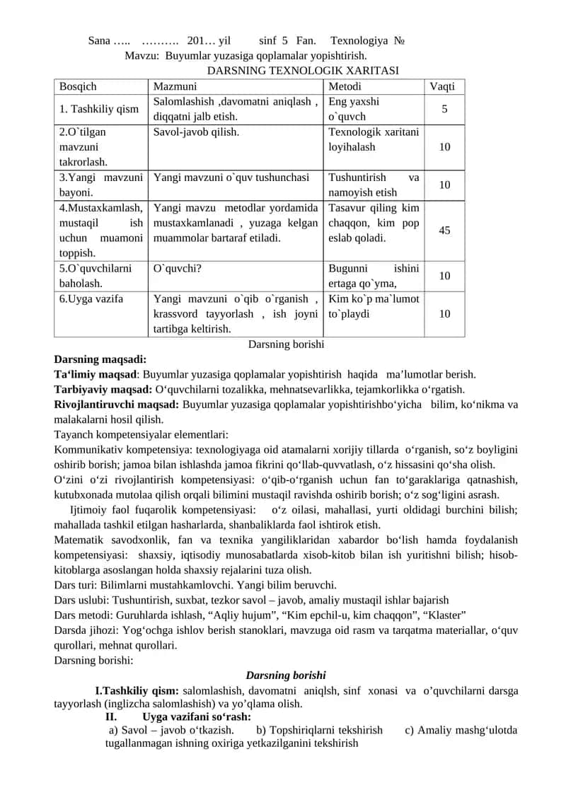 Buyumlar yuzasiga qoplamlar yopishtirish