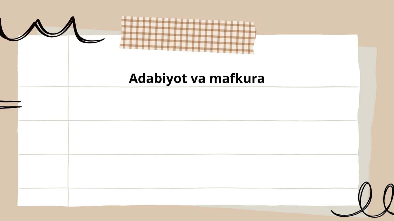 Adabiyot va mafkura
