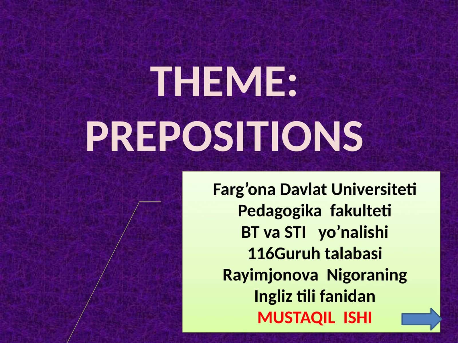Prepositions