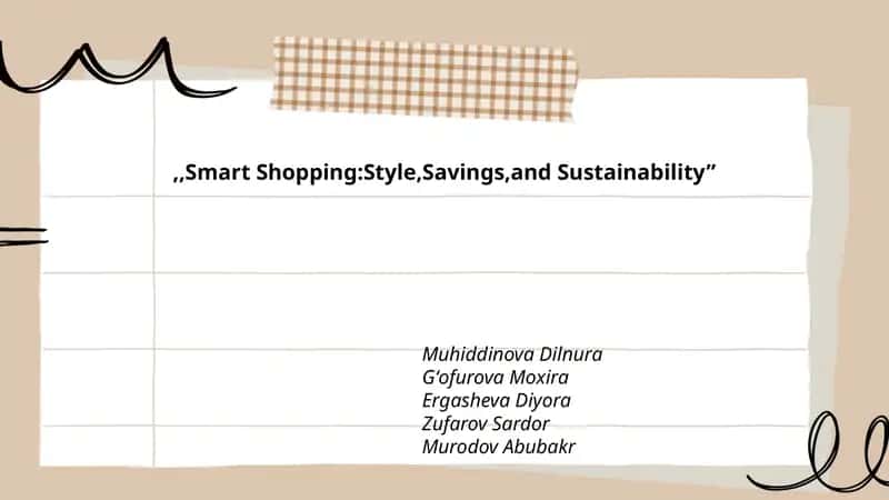 Smart Shopping:Style,Savings,and Sustainability
