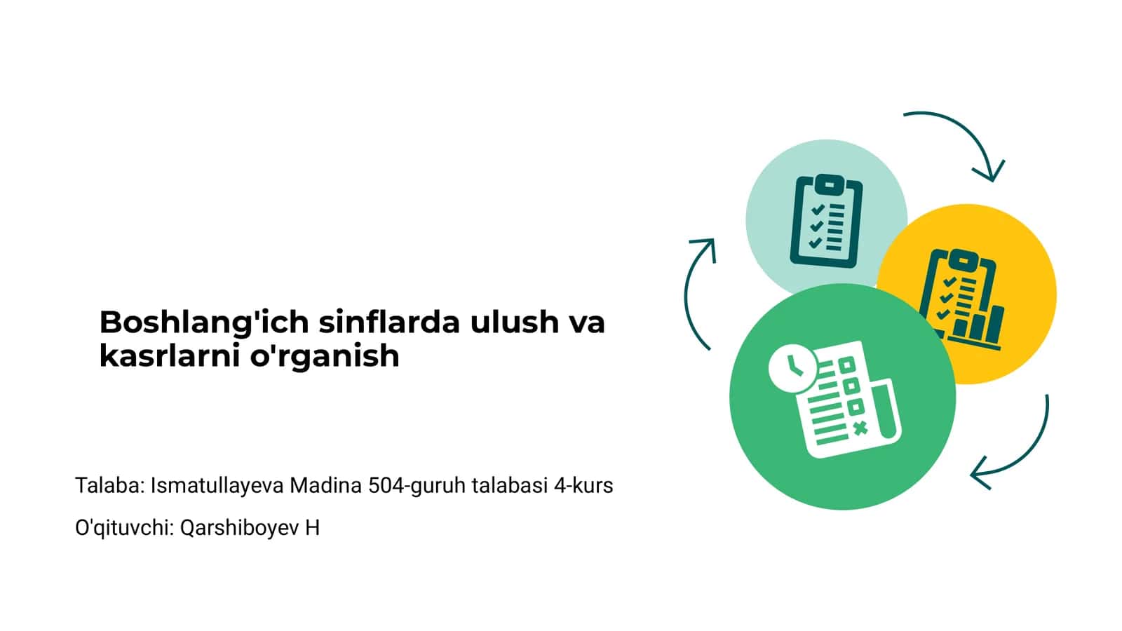 Ulush va kasr tushunchasi