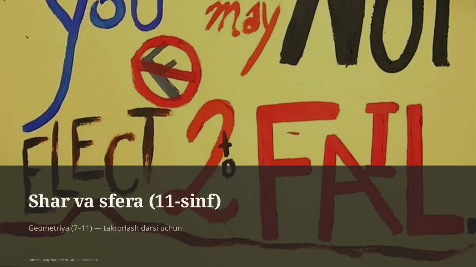 Shar va sfera (11-sinf)