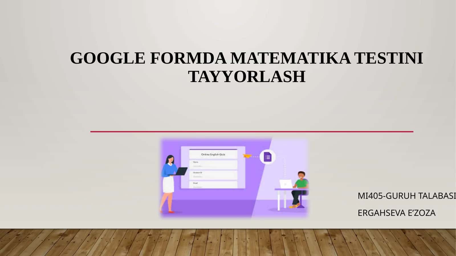 GoogleFormdamatematikatestinitayyorlash