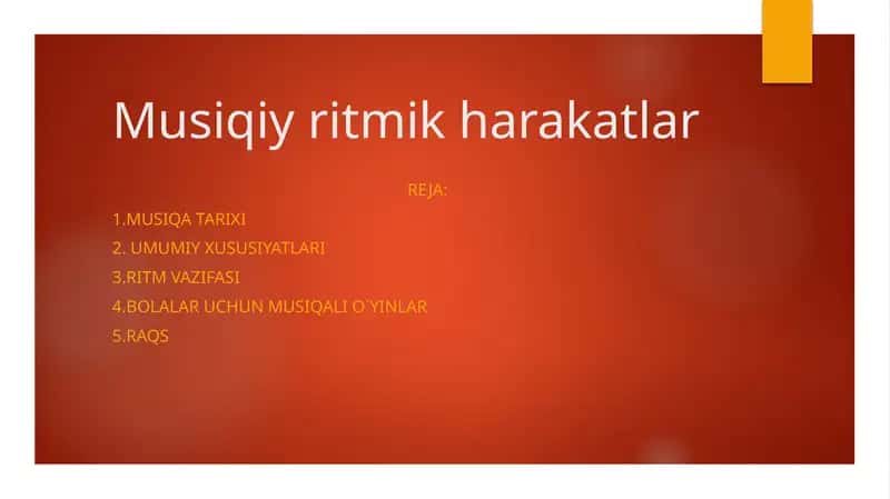 Musiqiy ritmik harakatlar