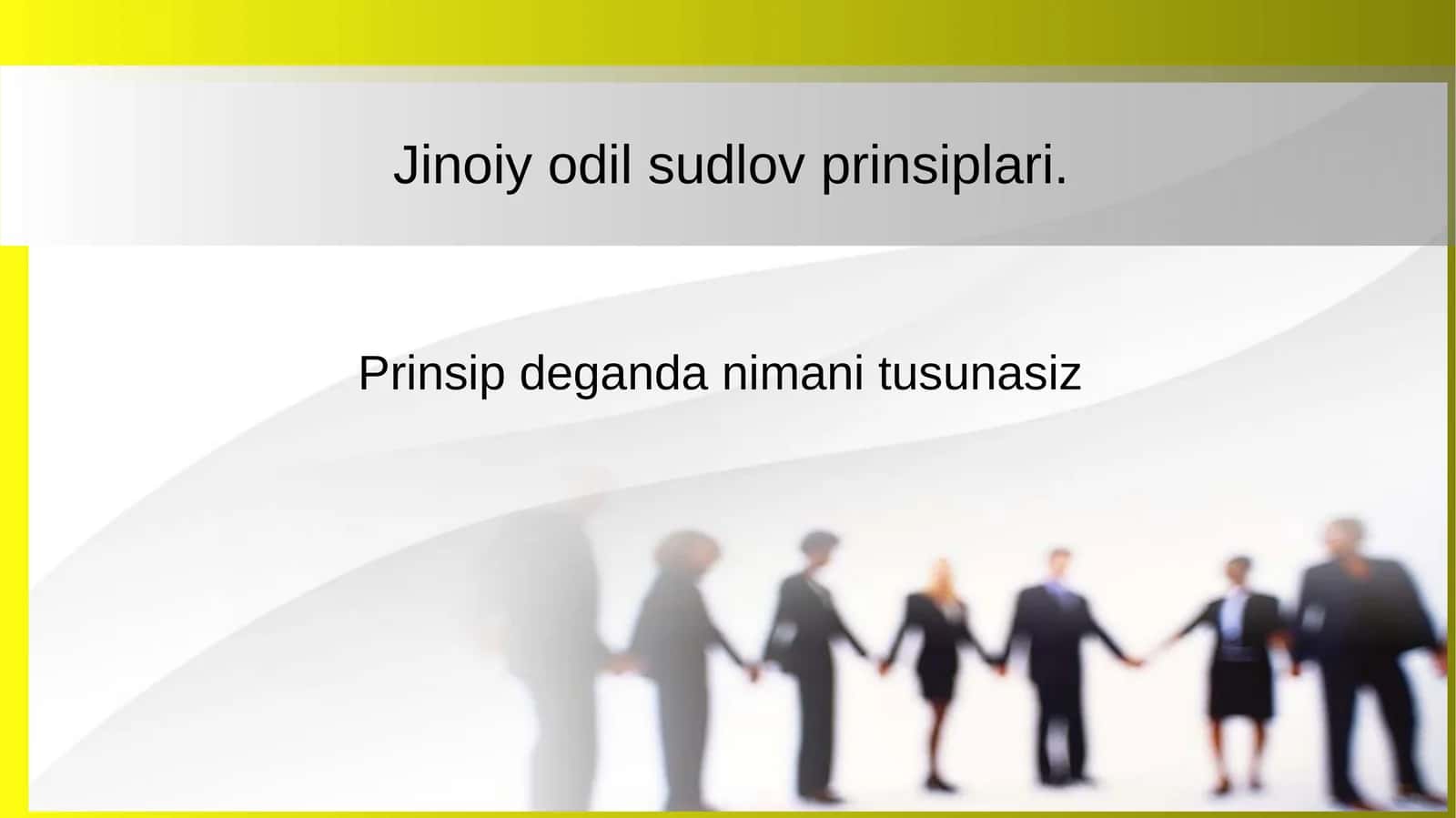 Jinoiy odil sudlov prinsiplari