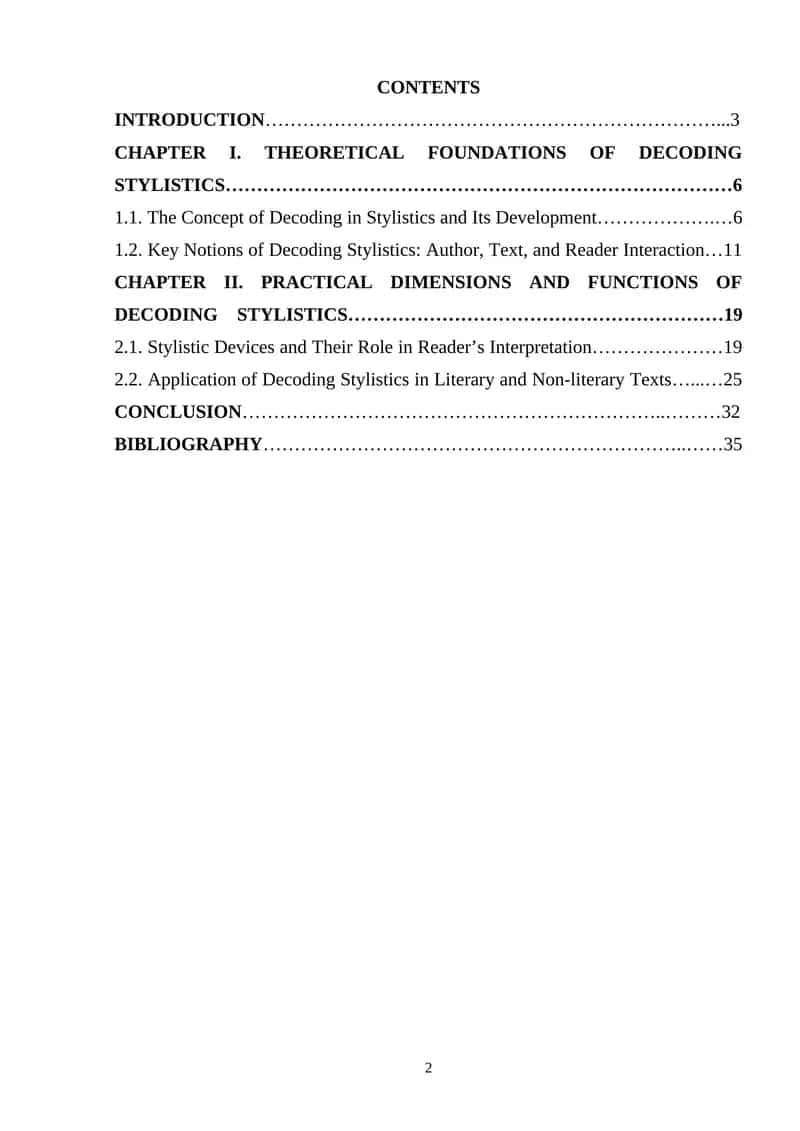 Decoding Stylistics