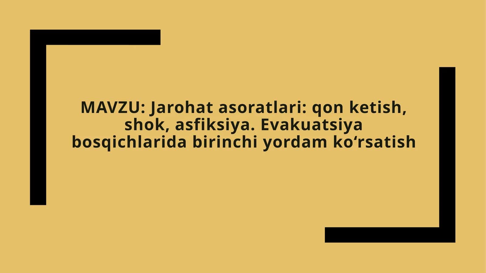 Jarohatlar asoratida qon ketishi