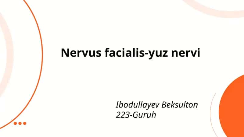 Nervus facialis yuz nervi
