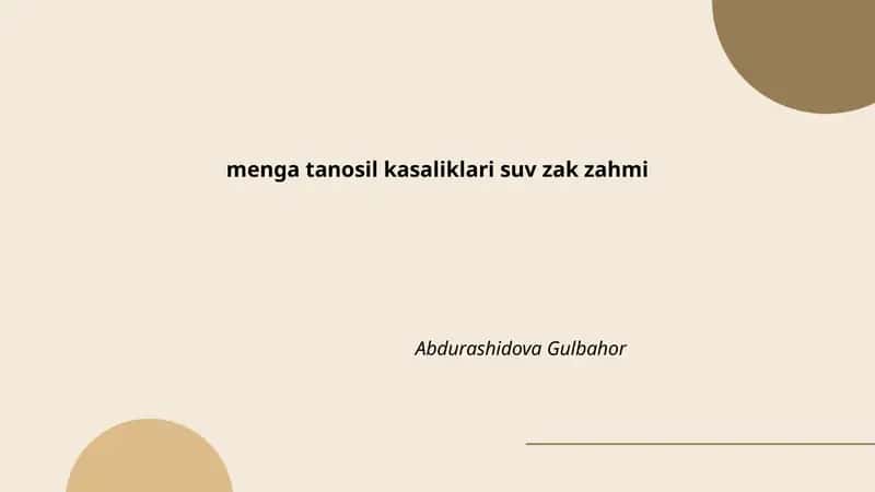 Tanosil kasalliklari: tavsifi va asosiy turlari